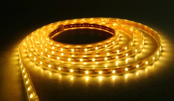 Epistar IP65 / IP66 Yellow Flexible Led Strip Lights for Under Water Project